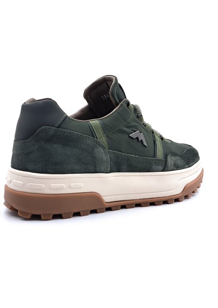Mrcomen M22492 Hakiki Süet Deri ve Kanvas Haki Yeşil Erkek Sneaker Ayakkabı modelleri