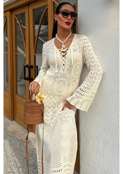 Birit Detaylı Ajurlu Elbise 2838 fırsatları