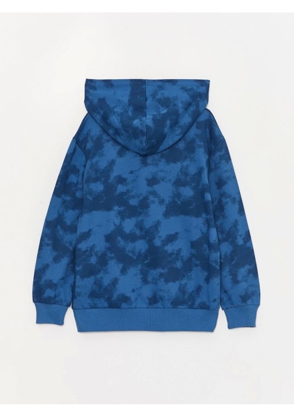 Lcw Kids Mavi Rahat Kalıp Baskılı Erkek Çocuk Hoodie modelleri