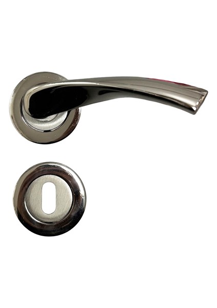 Mina Nikel Saten Rozetli Oda Kapı Kolu, Modern Tasarım, Dayanıklı Malzeme, Iç Mekan Uyumlu fiyatları