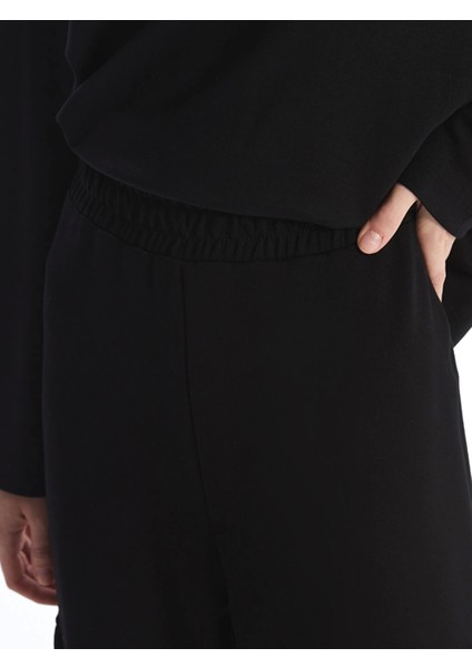 Lcw Vision Siyah Kadın Beli Lastikli Düz Jogger Eşofman Altı modelleri