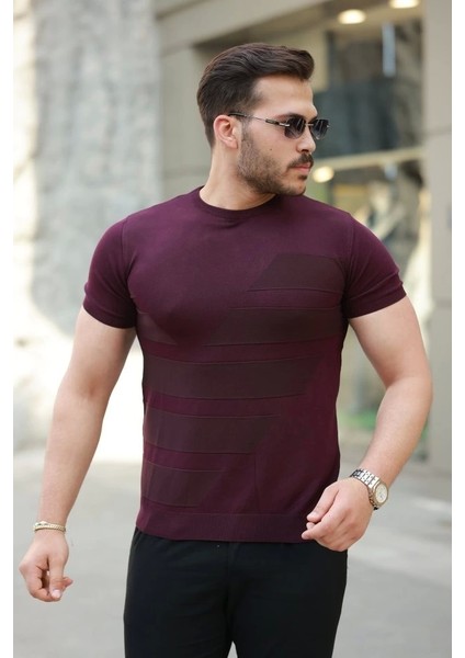 Erkek Bisiklet Yaka Kısa Kollu Tişört