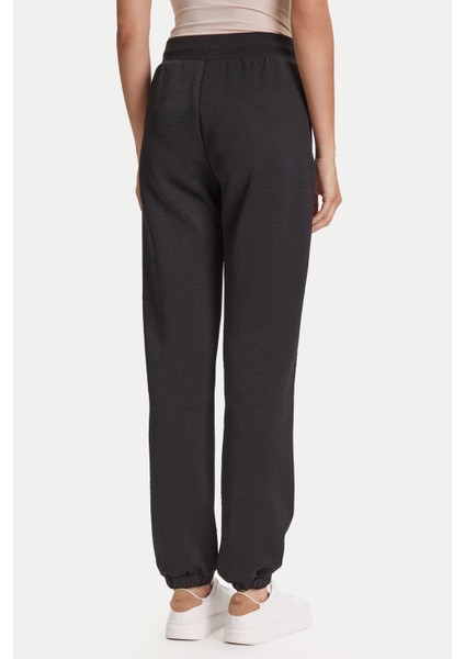 Kadın Peony Desenli Regular Fit Eşofman Altı - Siyah fiyatları