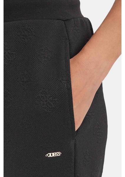 Kadın Peony Desenli Regular Fit Eşofman Altı - Siyah indirimleri