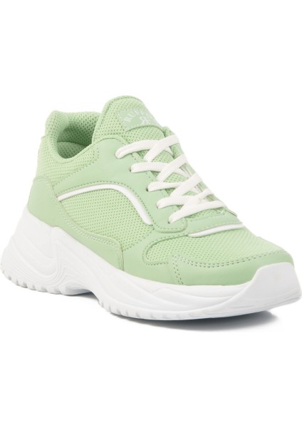 Mint Yeşili Fileli Kadın Spor Ayakkabı 2410 G