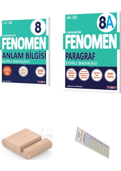 8.sınıf 8 A Paragraf Anlam Bilgisi Soru Bankası 2025-2026 +Çözüm Ayracı+Telefon Tutucu