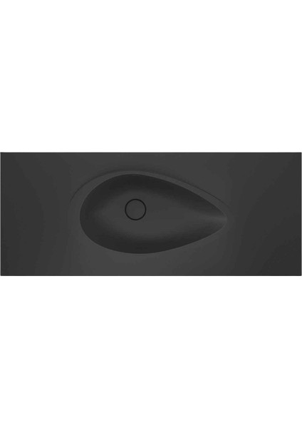 Avocado Etajerli 90X50 Antrasit Granit Banyo Lavabosu