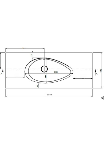 Avocado Etajerli 90X50 Antrasit Granit Banyo Lavabosu fiyatları