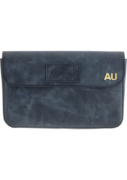 Isme Özel Çıtçıtlı Küçük El Çantası - %100 Rainbow Deri - AC14001 - Lacivert fiyatları