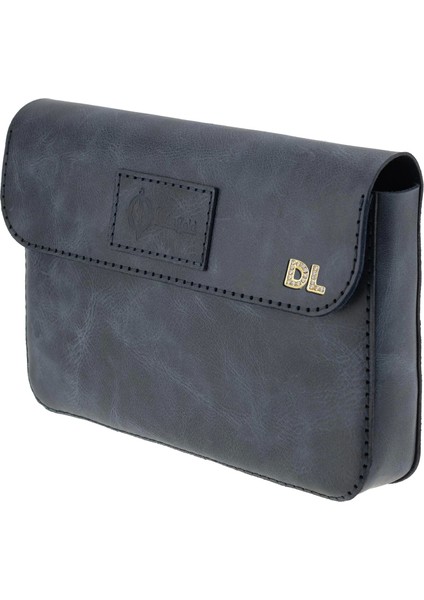 Isme Özel Çıtçıtlı Küçük El Çantası - %100 Rainbow Deri - AC14001 - Lacivert indirimleri