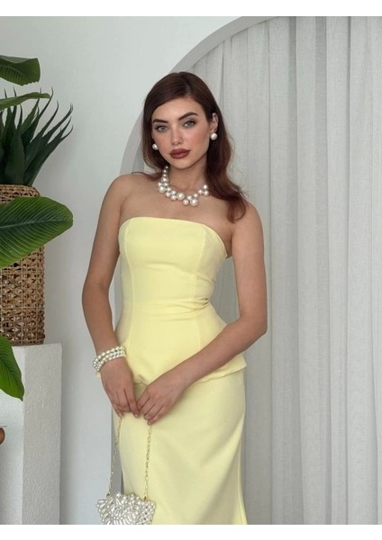 Spas Straplez Elbise