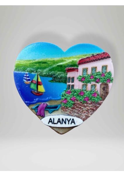 Alanya Temalı Polyester Magnet Buzdolabı Süsü