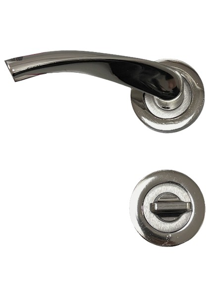 Mina Nikel Saten Rozetli Wc Kapı Kolu, Modern Tasarım, Dayanıklı Malzeme, Iç Mekan Uyumlu