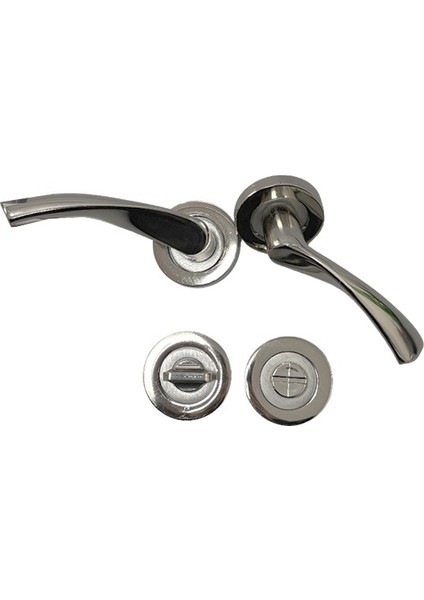 Mina Nikel Saten Rozetli Wc Kapı Kolu, Modern Tasarım, Dayanıklı Malzeme, Iç Mekan Uyumlu modelleri