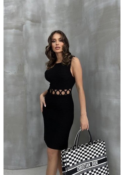 Estelya Cut Out Mini Elbise 2571-01