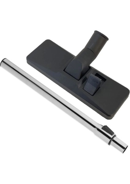 Süpürge Teleskopik Boru ve Emici Başlık Seti Siyah Uyumlu Kanallı