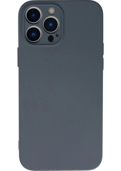 Newface iPhone 13 Pro Max Kılıf Nano Içi Kadife Silikon - Gri