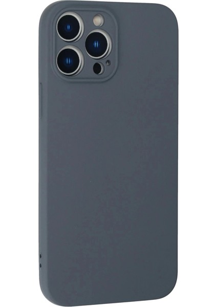 Newface iPhone 13 Pro Max Kılıf Nano Içi Kadife Silikon - Gri modelleri