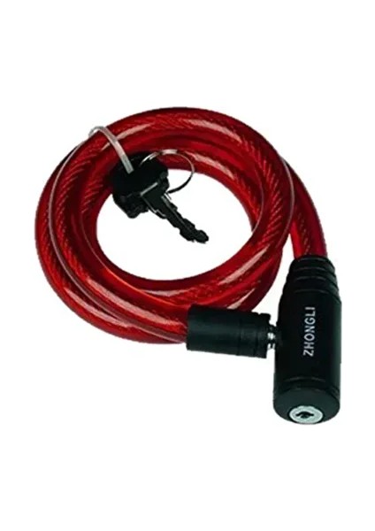 Anahtarlı Dayanıklı Bisiklet Kilidi + Hediye Hareket Sensörlü LED Sibop Işığı – 70 cm modelleri