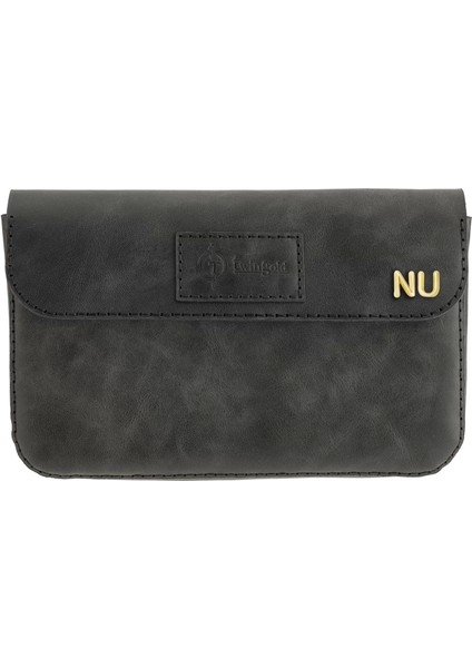 Isme Özel Çıtçıtlı Küçük El Çantası - %100 Rainbow Deri - AC14001 - Antrasit fiyatları