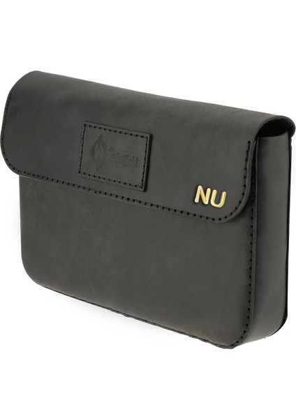 Isme Özel Çıtçıtlı Küçük El Çantası - %100 Rainbow Deri - AC14001 - Antrasit modelleri