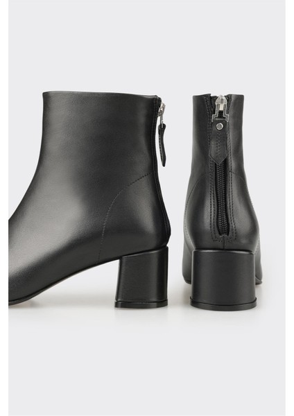 Siyah Deri Kadın Klasik Bot fırsatları