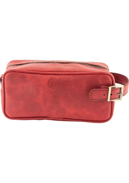 Isme Özel Dopp Kit Kişisel Bakım ve Seyahat Çantası - %100 Rainbow Deri - AC14004 - Kırmızı modelleri