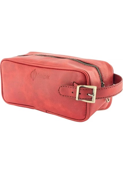 Isme Özel Dopp Kit Kişisel Bakım ve Seyahat Çantası - %100 Rainbow Deri - AC14004 - Kırmızı indirimleri