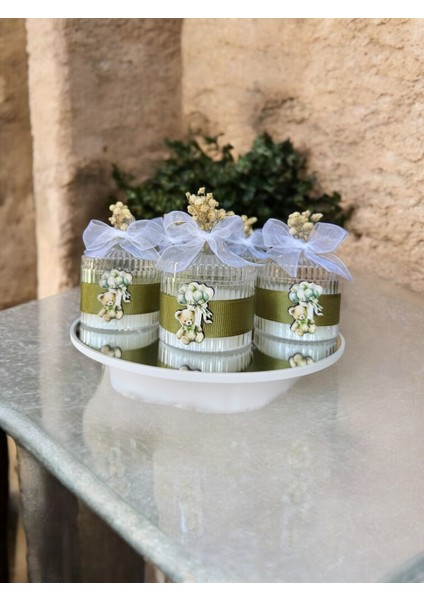 Hediyelik Mum Özel Süslemeli Bebek Hediyelik Mum Isimli 10LU