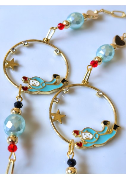 Gözlük Zinciri Altın Kaplama Zincirli Mavi Inci Boncuklu Uzay Temalı Gözlük Zinciri fırsatları