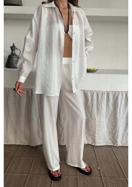 Gömlek - Pantolon Takım - Beyaz modelleri