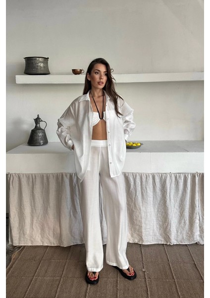 Gömlek - Pantolon Takım - Beyaz fırsatları