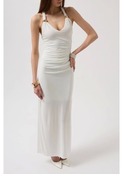 Aksesuar Detay Maxi Elbise modelleri