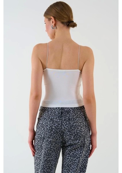 Askısı Lastikli Atlet - Ekru indirimleri