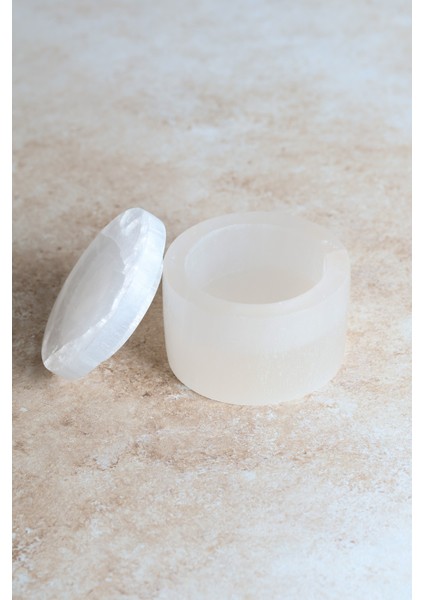 Selenit Doğal Taş Silindir Kutu fırsatları