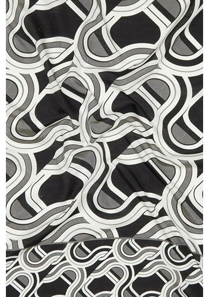 Geometrik Desenli Pamuk Ipek Şal 41706-SIYAH fiyatları