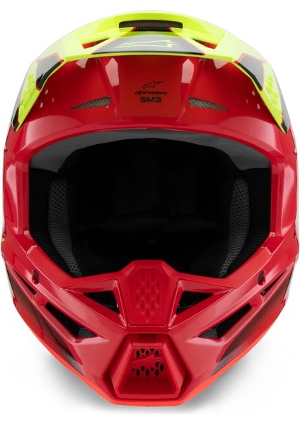 Sm3 Youth Fray Off-Road Çocuk Genç Motosiklet Kaskı Kırmızı Sarı indirimleri