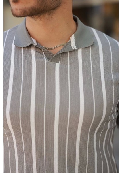 Erkek Yakalı Örme Kumaş Kısa Kollu T-Shirt modelleri