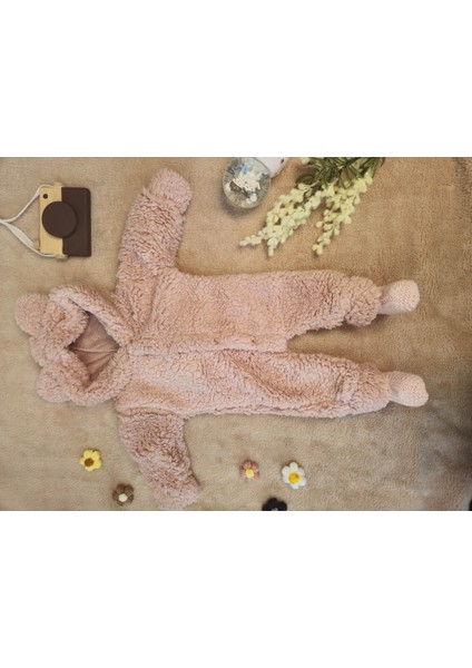 'dan Beniz Bebe Welsoft Kuzu Kumaş 1-3 Yaş Bebek Tulum