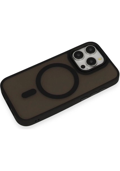 Newface iPhone 15 Pro Kılıf Oslo Magsafe Kapak - Siyah fırsatları