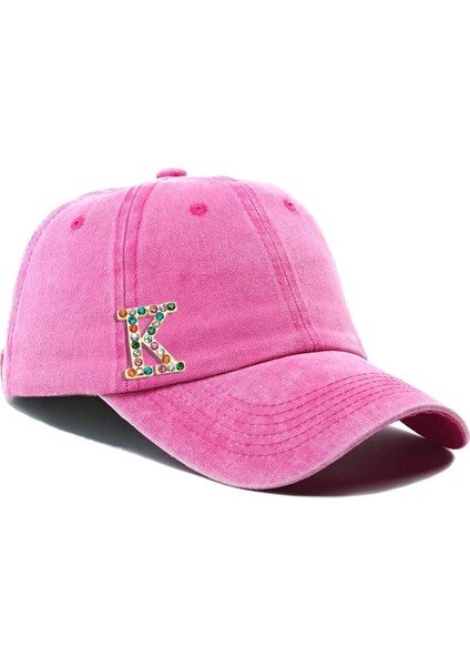 Isme Özel Yıkamalı Kep Şapka - AB01010 - Pembe fırsatları