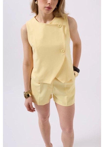 Yandan Düğmeli Dokuma Yelek fırsatları