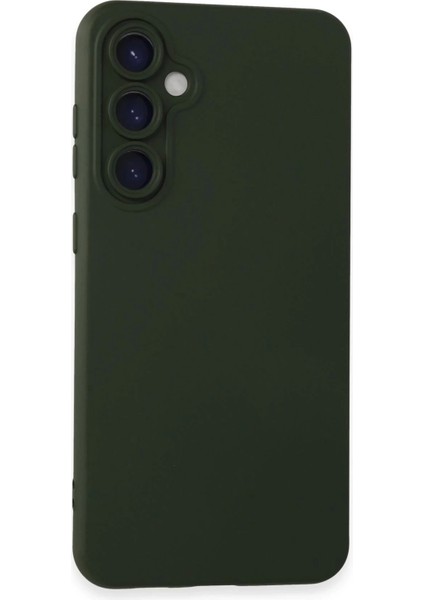 Newface Samsung Galaxy S23 Fe Kılıf Nano Içi Kadife Silikon - Koyu Yeşil