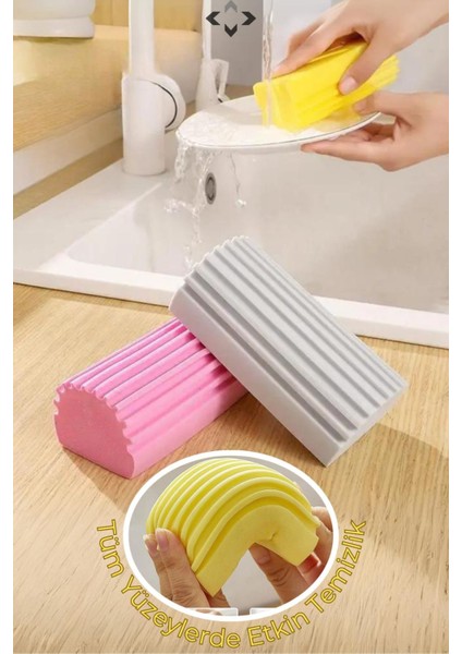 ( 3 Adet) Çok Amaçlı Temizlik Detay Süngeri Nemli Sihirli Sünger Su Emici ve Toz Alma Süngeri fiyatları