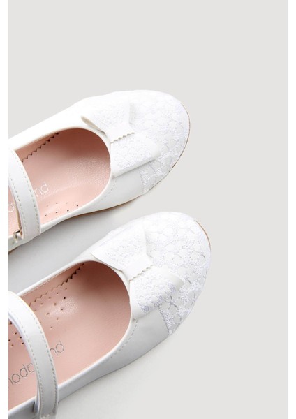 Çocuk Dantelli Ayakkabı 31-36 Beyaz fiyatları