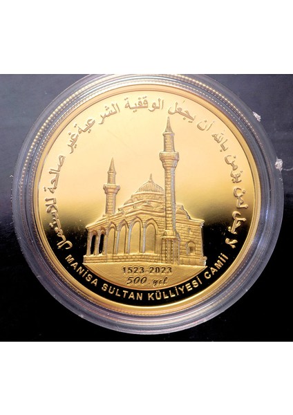 Camiler Serisi Manisa Ayşe Hafsa Valide Sultan 31.1 Gr. Gümüş Üstü Altın Kaplama Hatıra Parası Sertifıkalı