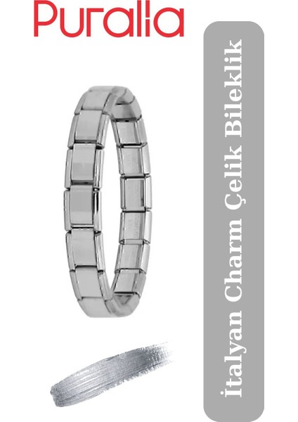 Italyan Charm Çelik Bileklik - Yazısız