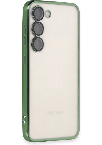 Newface Samsung Galaxy S23 Kılıf Razer Lensli Silikon - Yeşil