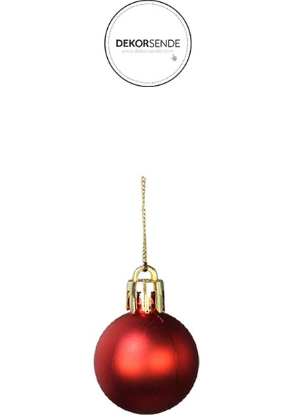 Yılbaşı Süsü 24'lü Top Kırmızı 3 cm fiyatları