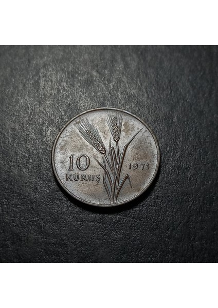 Escoines 39963687345ABAFED3 10 Kuruş 1971 Bronz Para fırsatları